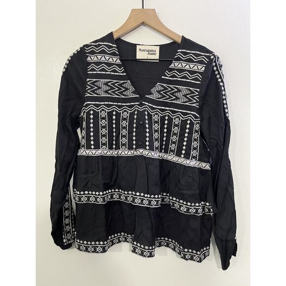 Boho Western Southwestern Tribal Boho Peasant Tunic S Folk Festival Navajo Indie - Picture 1 of 12